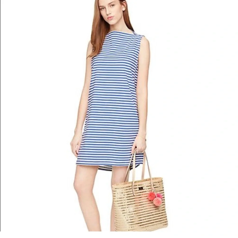 Kate Spade x Broome Street Stripe Everyday Shift Dress in Blue- Size XS
